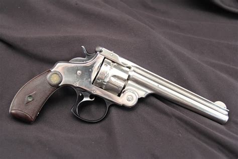 Smith Wesson S W 1st Model Double Action Tip Up Nickel Revolver 44