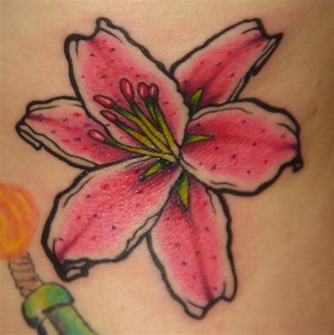 Beautiful Pink Stargazer Lily Tattoo Design Tattoomagz › Tattoo