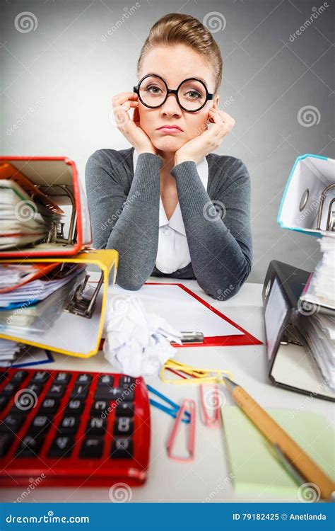 Bored Office Employee At Work Stock Image Image Of Emotion Sleepy