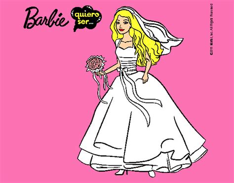 Dibujo De Barbie Vestida De Novia Pintado Por Raquel En Dibujos My Xxx Hot Girl