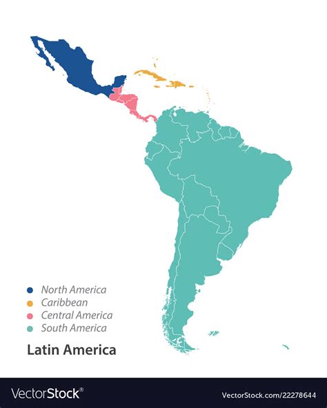 Political Map Latin America Royalty Free Vector Image Images