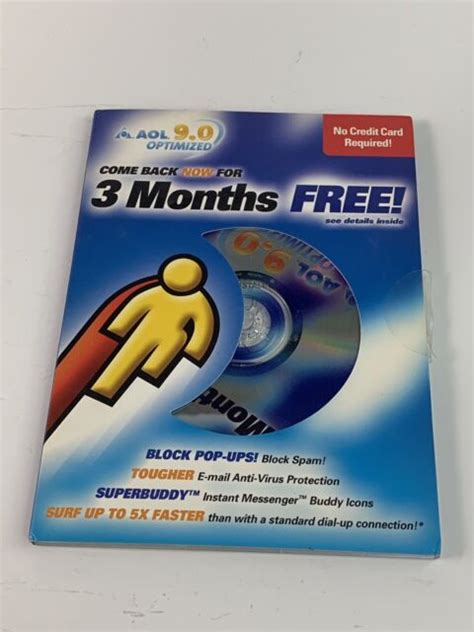 Aol Disc Cd Package 90 Optimized Collectible 3 Months Free Ebay