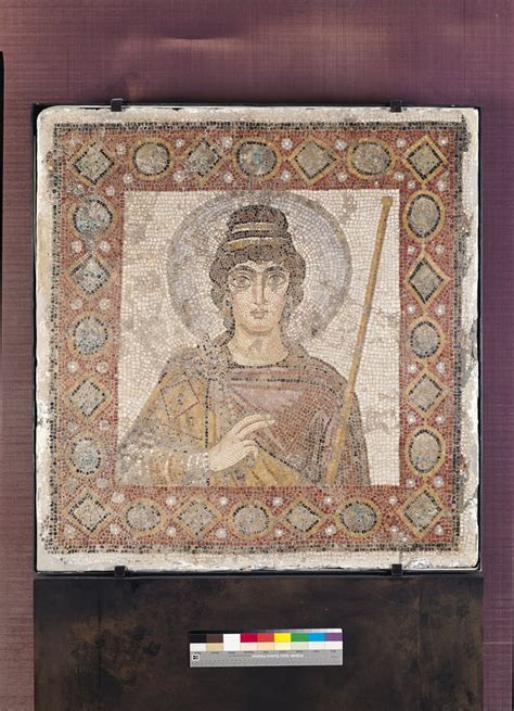 The Lady Of Carthage Mosaic By Byzantine School
