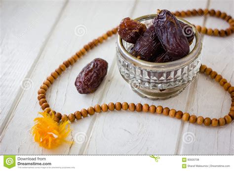 This date changes also from one country to another one (one day difference) because the moon can't be seen in some countries if it's cloudy. Ramadan Fruits - Dry Dates For Iftar Time. Stock Photo ...