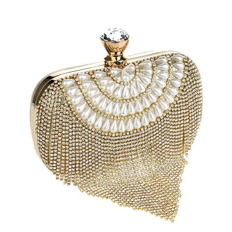 Tassel Rhinestones Clutch Beading Lady Evening Bags Diamonds Small