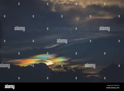 A Rare Look At An Iridescent Cloud Fire Rainbows Or Rainbow Clouds