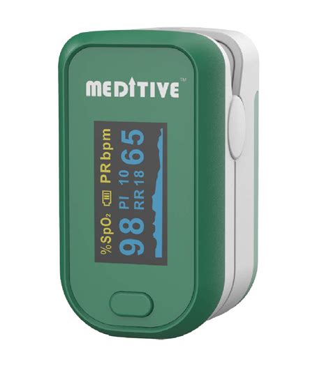 Meditive Fingertip Pulse Oxygen Monitor Pulse Rate With Respiratory