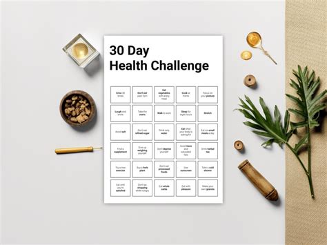 30 Day Health Challenge Tracker Health Challenge Journal Etsy