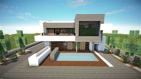 Minecraft building tutorial on how to build a modern super mansion. Minecraft: How To Build A Modern House 1.8.7 /Best Modern ...
