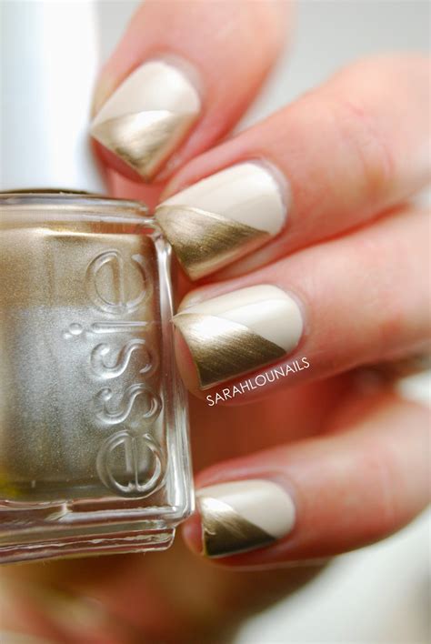 See more ideas about gel nails, nail art designs, nail designs. Sarah Lou Nails: Gold Tip Nails!
