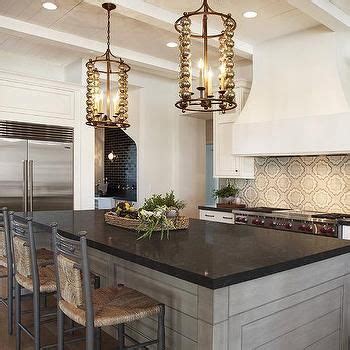 Constructed of solid hardwood and wood veneers, this kitchen island is designed for longevity. Gray Wash Kitchen Island with Black Granite Countertops ...