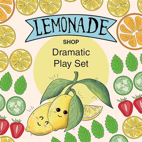 printable lemonade stand dramatic play pretend play set etsy españa