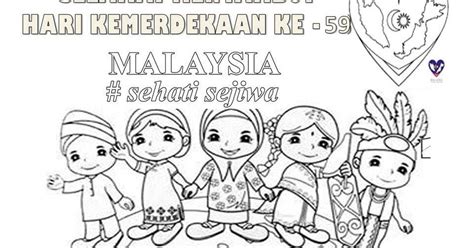 Himpunan poster mewarna hari merdeka yang meletup dan boleh di. Gambar Mewarna Merdeka Sehati Sejiwa - Coloring Q