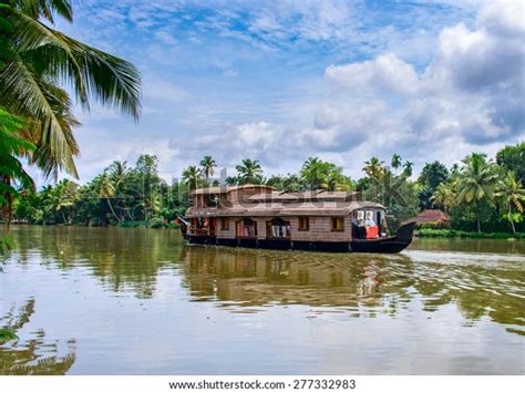 Traditional Indian Houseboat Near Alleppey On Stock Photo Edit Now