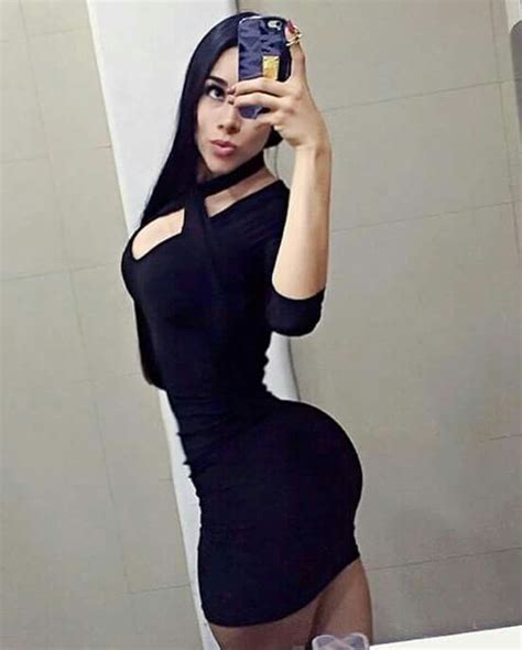 Tight Dresses High Neck Dress Gorgeous Latina Body Curves Brunette Girl Hottest Photos