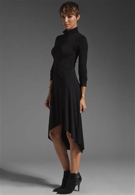 Splendid Long Sleeve Turtleneck Dress In Black Lyst