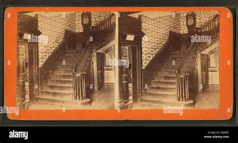 Hall And Stairway Mt Vernon Mansion By Dillon Luke C Stock