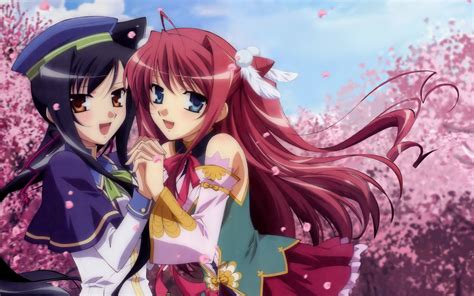 Two Female Anime Characters Hd Wallpaper Wallpaper Flare