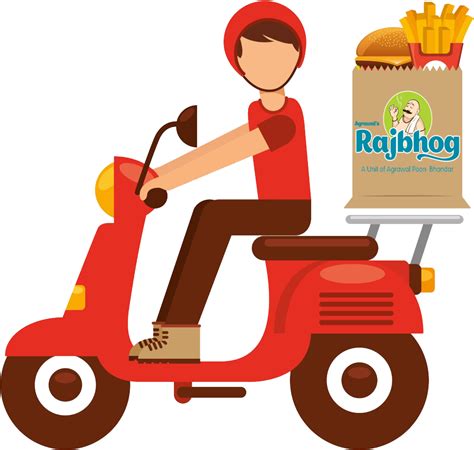 Food Delivery Scooter Png Clipart Png Mart