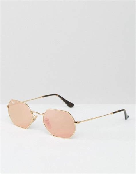 Ray Ban Ray Ban Hexagonal Sunglasses In Classic Gold With Rose Gold