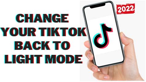 How Change Your Tiktok Back To Light Mode From Dark Mode Youtube