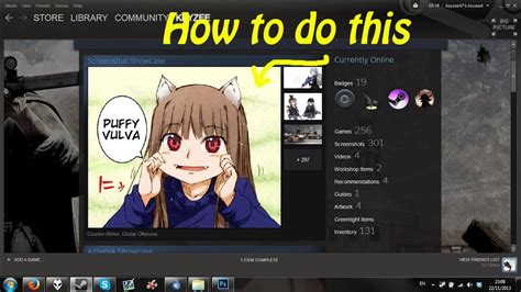 How To Put Images On Your Steam Profile Using Screenshots Youtube