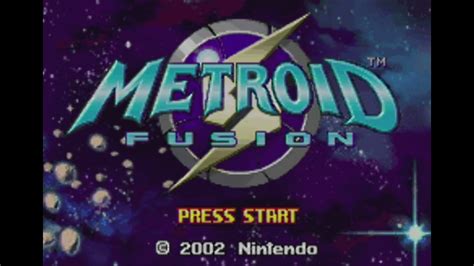 Nintendo Game Boy Advance Metroid Fusion Youtube