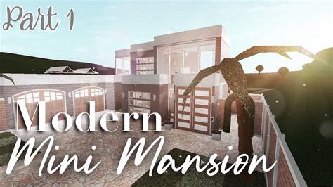 Bloxburg Modern Mini Mansion Part 1 Speed Build Youtube