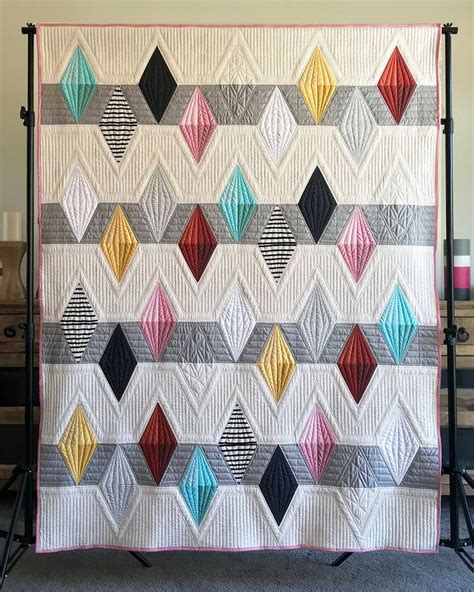 Diamonds On Display Quilt Print Pattern By Heather Black Etsy