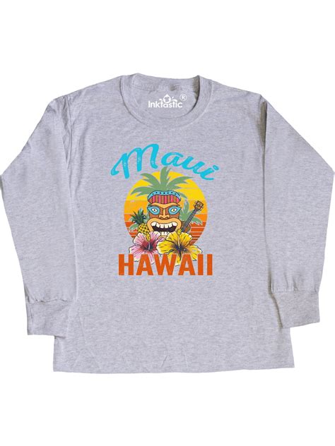 Inktastic Maui Hawaii Vacation Tiki Youth Long Sleeve T Shirt Walmart