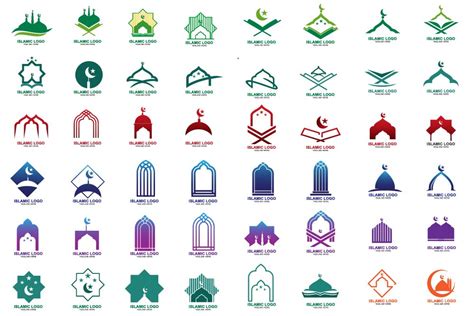 Set Of Islamic Logo Design Template 555137 Logos Design Bundles
