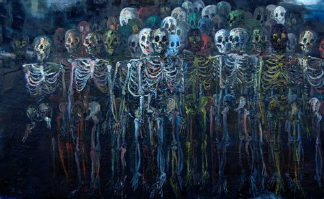 Ribs Creepy Digital Art Skeleton Bones Skull Painting Artwork