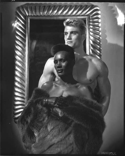 Dolph Lundgren And Grace Jones From The Early 1980s