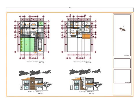 Casa Habitacion Niveles En Autocad Descargar Cad Kb Bibliocad