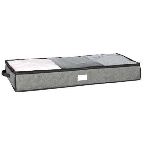 Simplify 40 In X 18 In X 6 In Under The Bed Storage Bag In Grey
