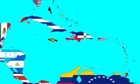 Flag Map Of The Caribbean By Alexkiszlreturns On Deviantart