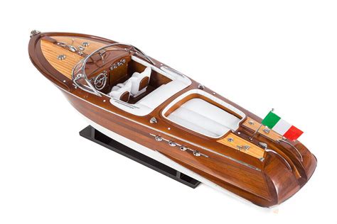 Riva Aquarama 70cm White Interior Wooden Model Speed Boat Ship T