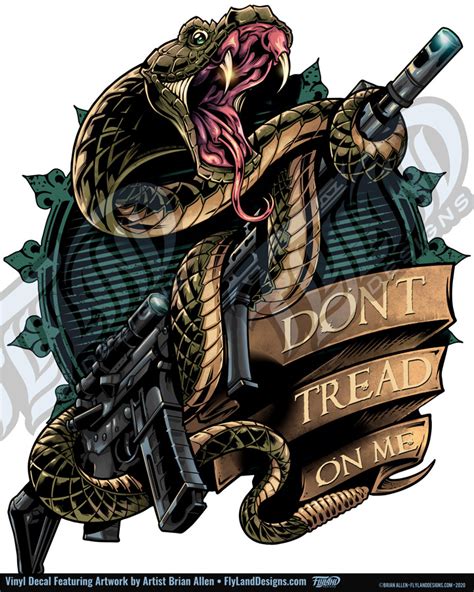 Snake And Rifle Vinyl Decal Flyland Designs Freelance Illustration