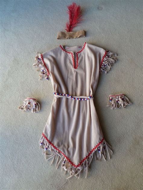 Sponsored Ebay Girls 5 Peice Indian Native American Type Costume Homemade Size Medium 8
