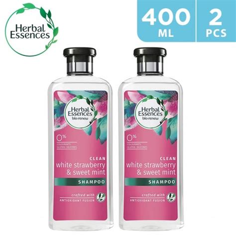 Buy Herbal Essences White Strawberry And Sweet Mint Shampoo 2 X 400 Ml توصيل