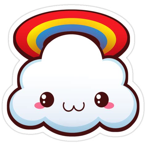 "Kawaii Cloud" Stickers by pai-thagoras | Redbubble png image