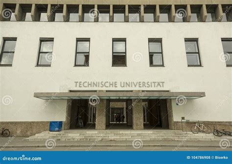 Entrance At Technische University In Munich Germany Editorial Stock