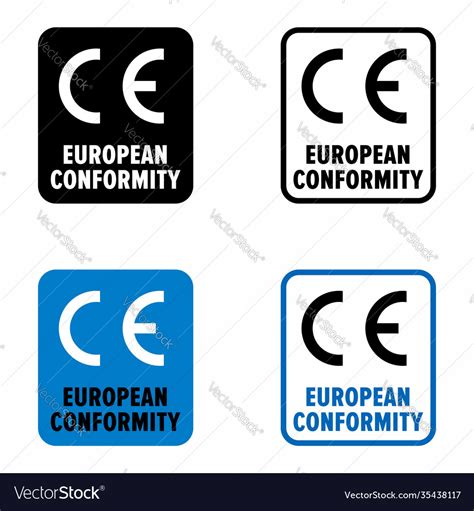Ce Marking European Conformity Standard Royalty Free Vector