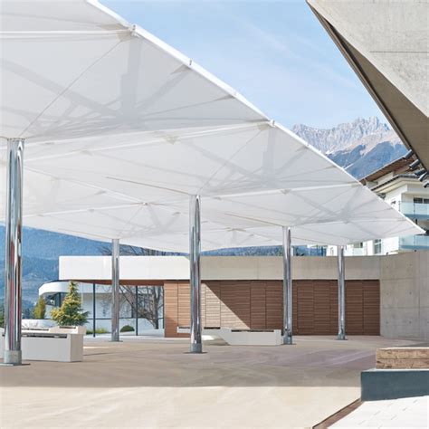 Roof segments or valances of the uhlmann large commercial umbrellas. Double Canopy Umbrella - Type AV from MDT-tex