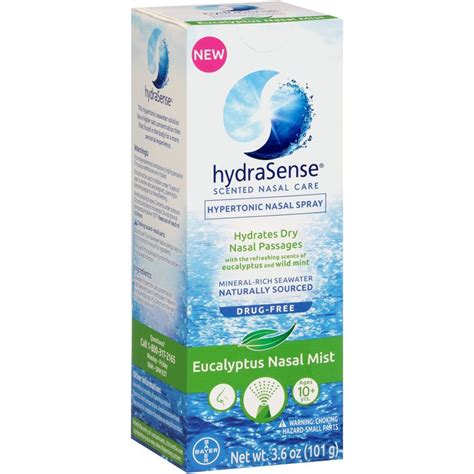 Hydrasense® Hypertonic Nasal Spray Eucalyptus Nasal Mist Reviews 2020