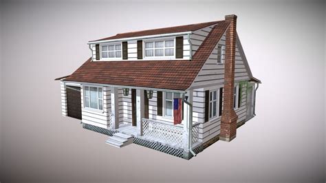 American House 3d Model By Chermandirkun B6b54ff Sketchfab