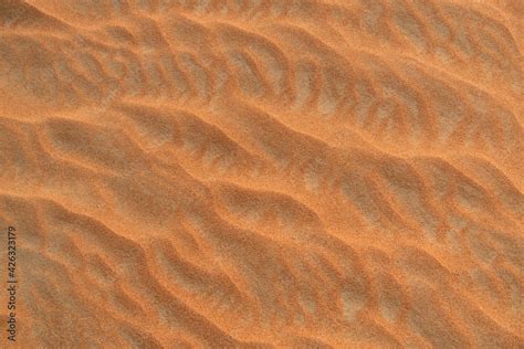 Desert Sand Dune Sand Texture Wave Pattern On The Surface Of The