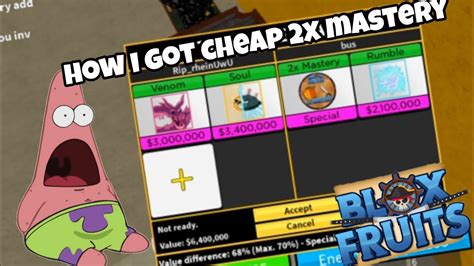 How I Got Cheap 2x Mastery In Blox Fruits Roblox Youtube