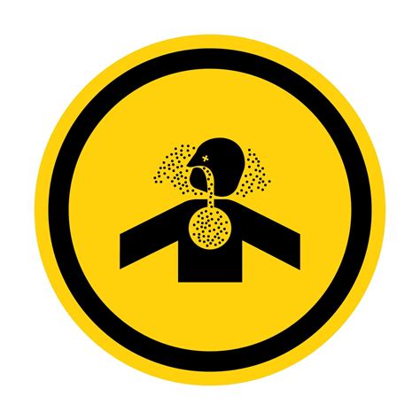 Toxic Gases Asphyxiation Symbol Sign Isolate On White Backgroundvector