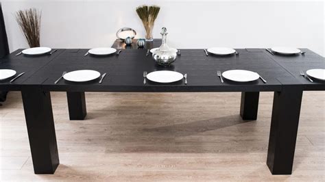 Extensions save space by tucking or folding neatly into a table, or being stored when they aren't needed. 20 Ideas of Black Extending Dining Tables | Dining Room Ideas